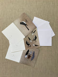 Assorted pack of 'Linen birds' greeting cards