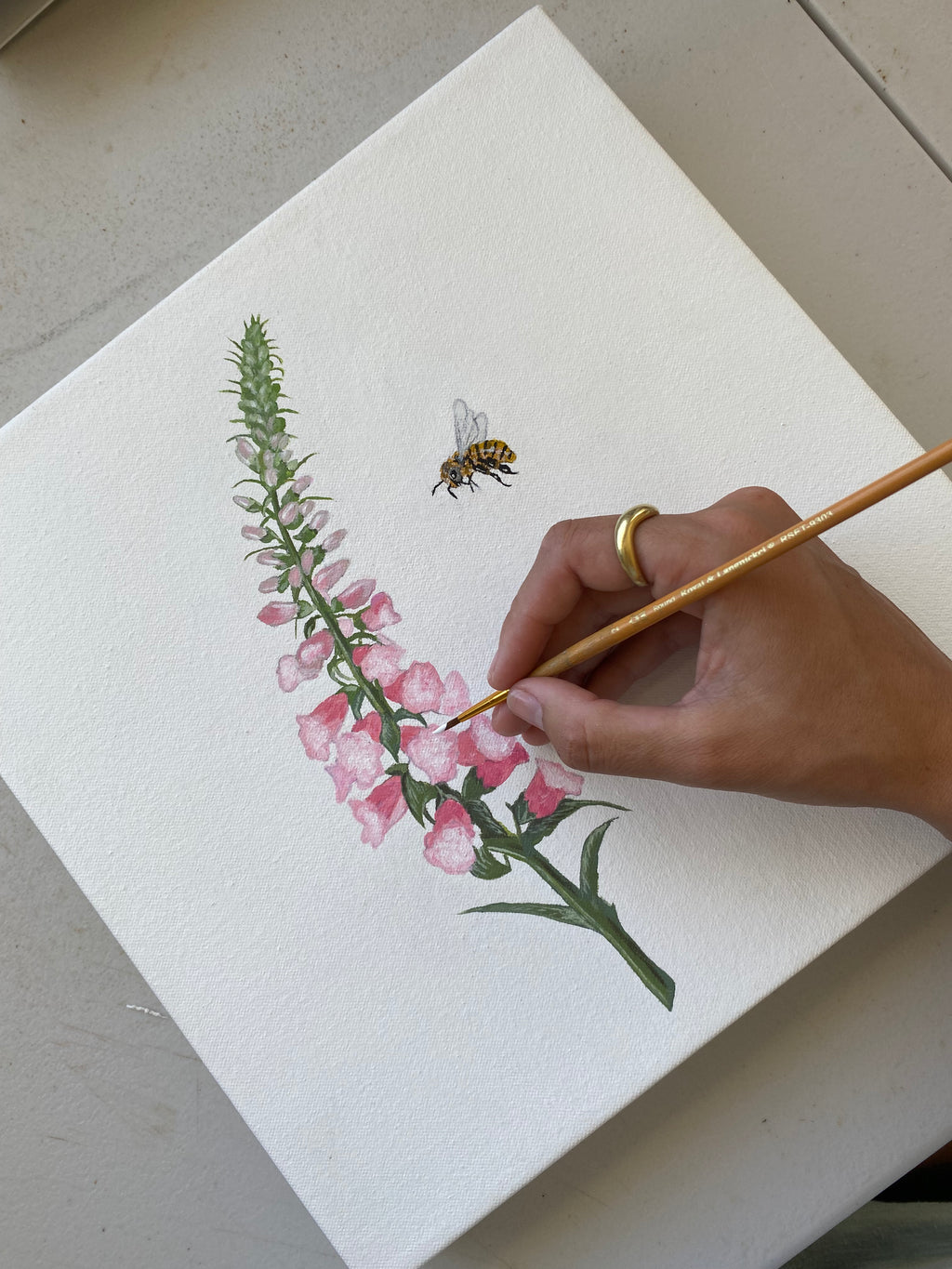 'Foxglove & Bee' Print (4 sizes)