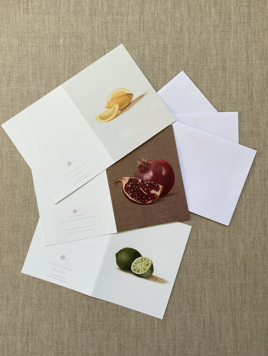 Assorted pack of 'Fruit' greeting cards